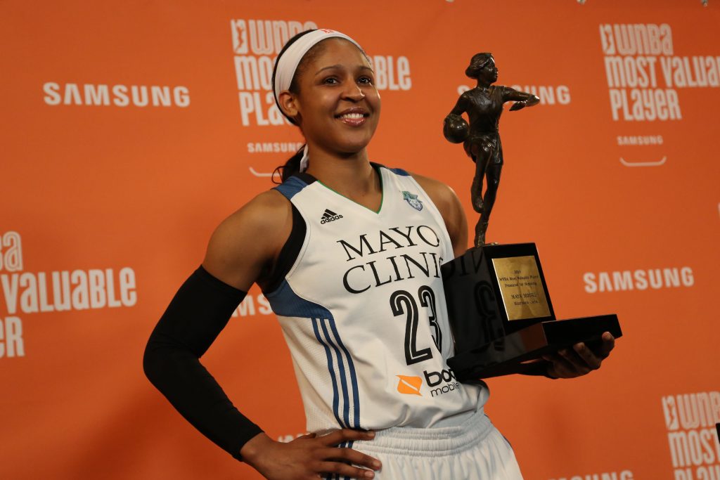 Lynx Maya Moore received the WNBA MVP trophy