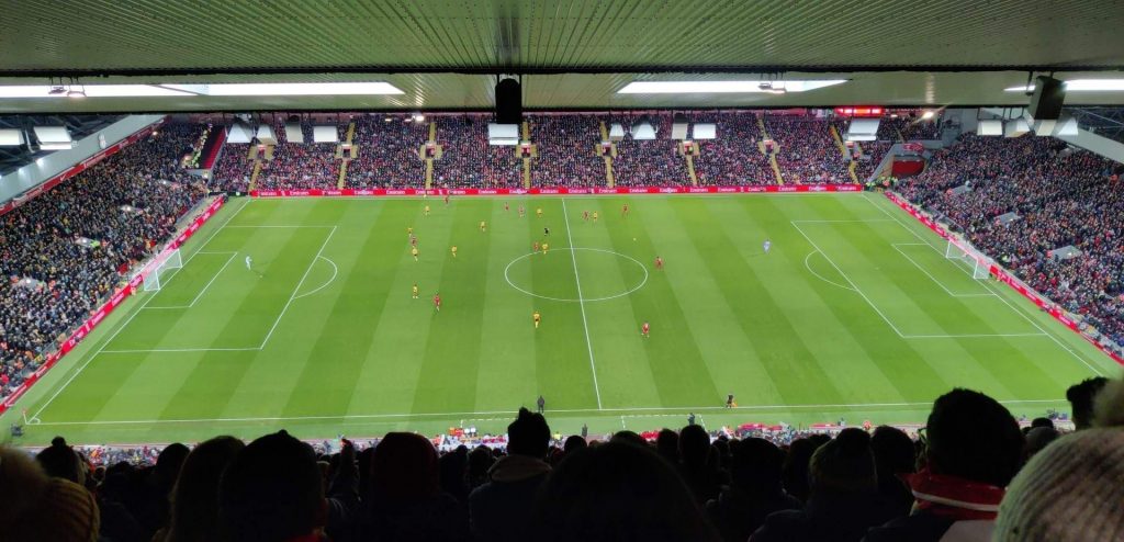 Liverpool Vs Wolves in the FA Cup 3rd round at Anfield