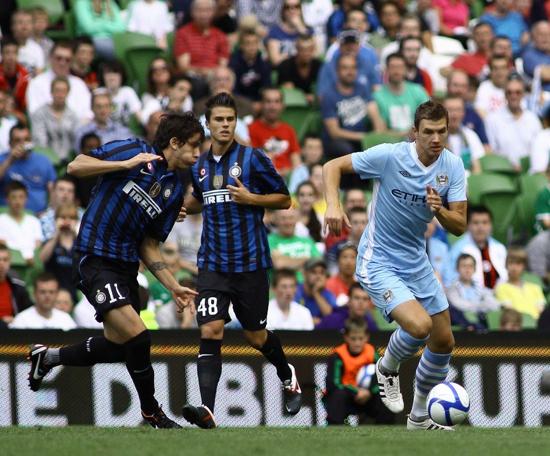 Manchester City vs Inter Milan over a decade ago in a friendly