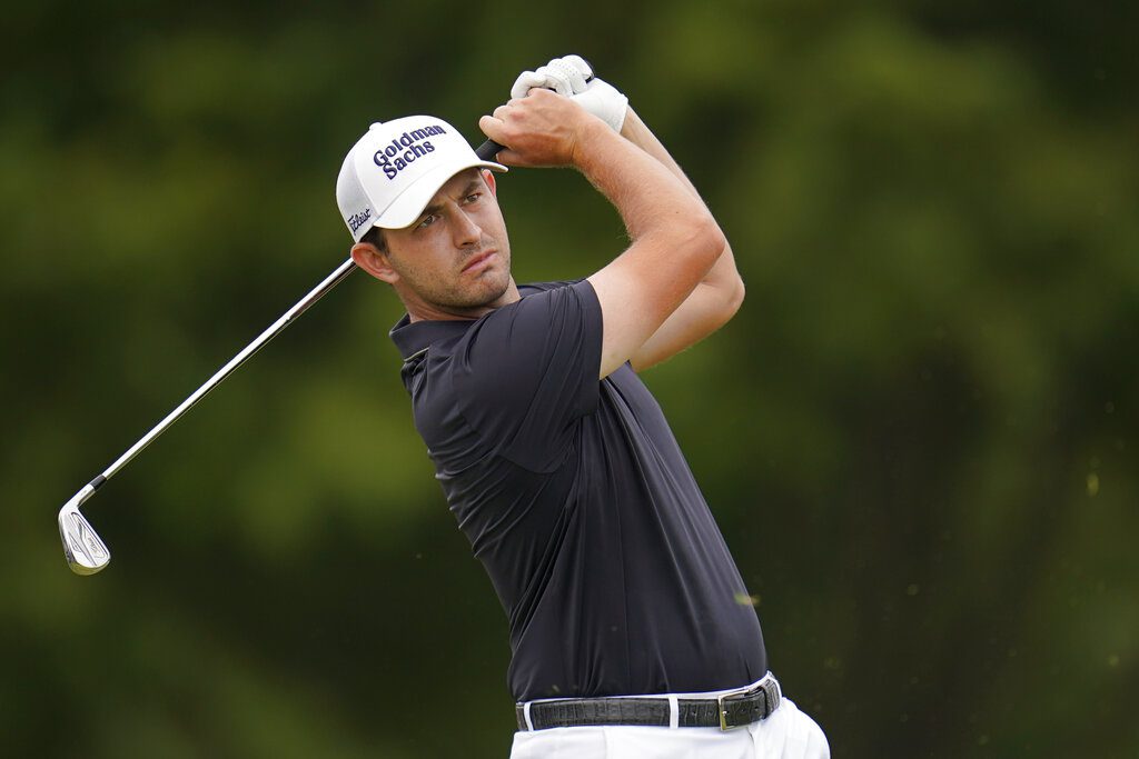 Patrick Cantlay swinging a club - One of the favourites for the 2023 PGA Championship