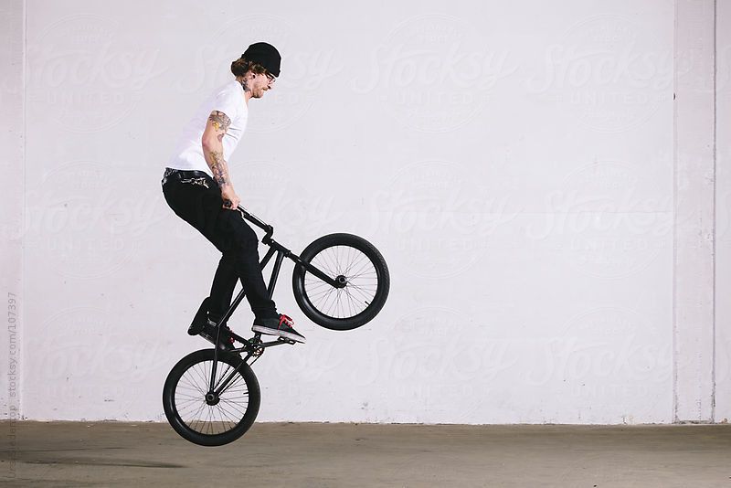 BMX rider doing a Bunny Hop