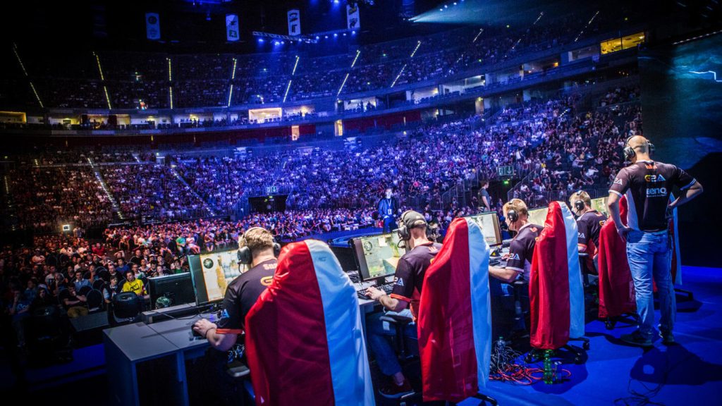 Esports tournament played in front of a large crowd