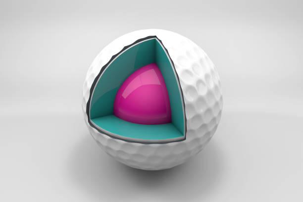 Single golf ball’s technical details.