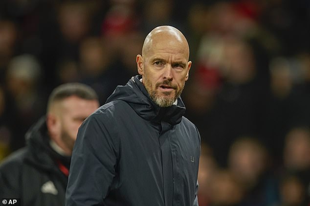 Erik ten Hag looking miserable after another Manchester United defeat