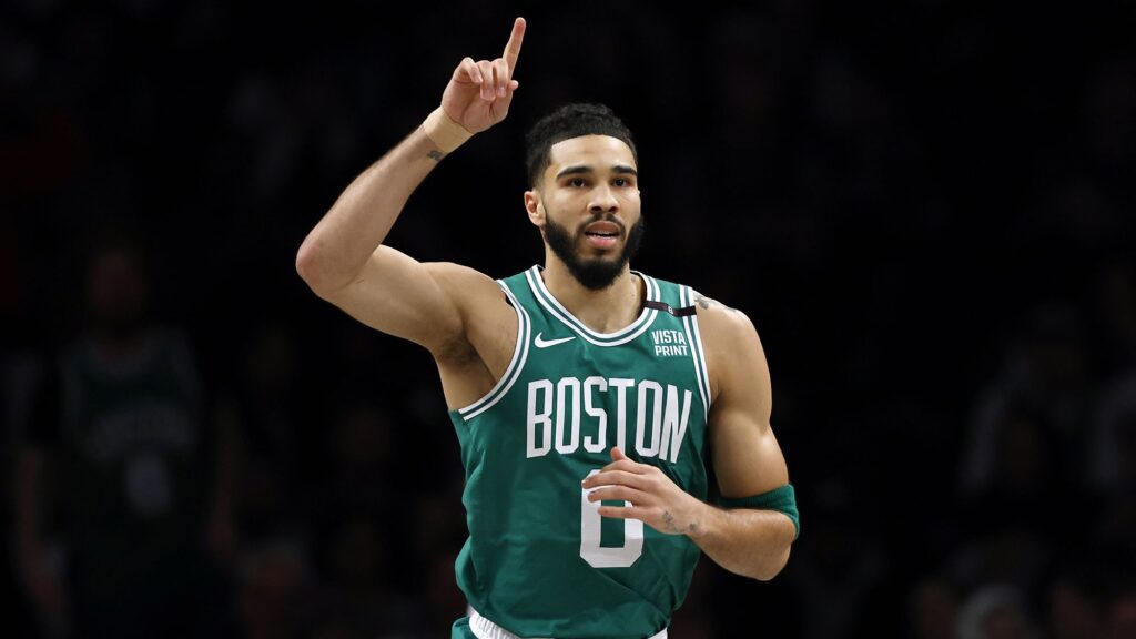 NBA Playoffs and Finals Eastern Conference favourites Boston Celtics' Jayson Tatum